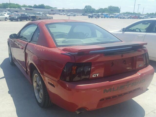 1FAFP42X81F165273 - 2001 FORD MUSTANG GT BURGUNDY photo 3