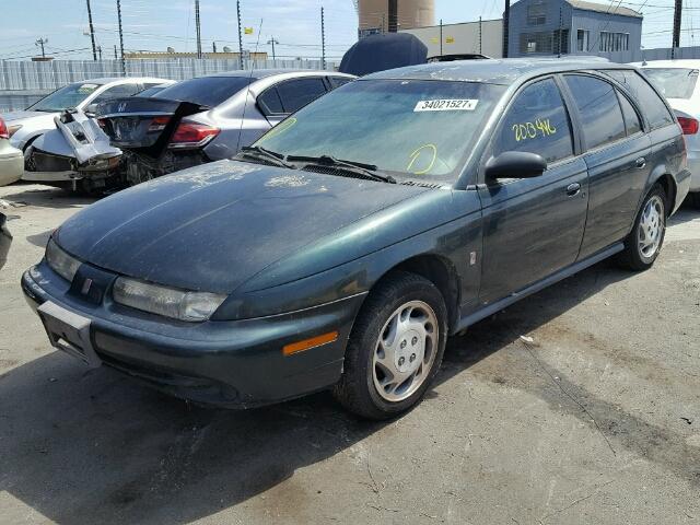 1G8ZK8277VZ334923 - 1997 SATURN SW2 GREEN photo 2