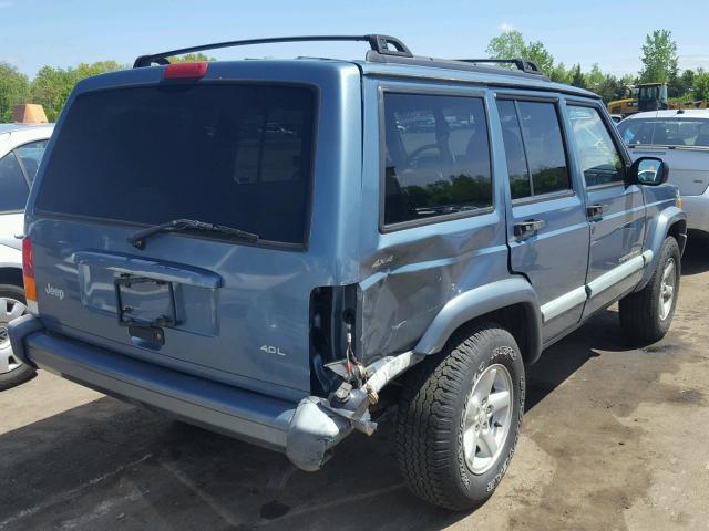 1J4FF68S1XL577978 - 1999 JEEP CHEROKEE S BLUE photo 4