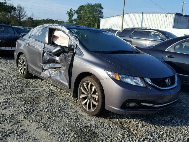 2HGFB2F90FH557213 - 2015 HONDA CIVIC EXL GRAY photo 1