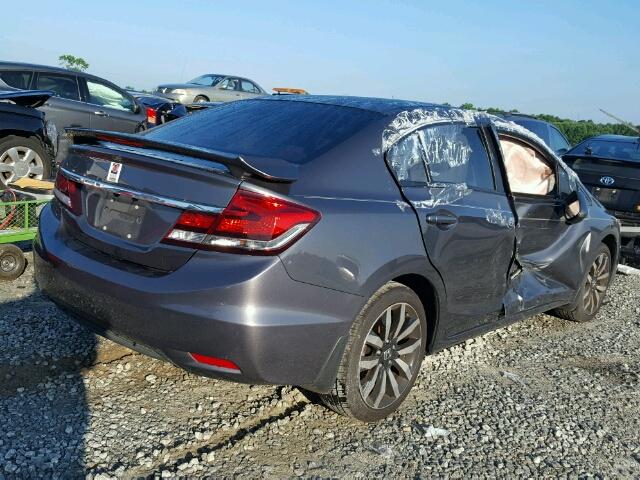 2HGFB2F90FH557213 - 2015 HONDA CIVIC EXL GRAY photo 4