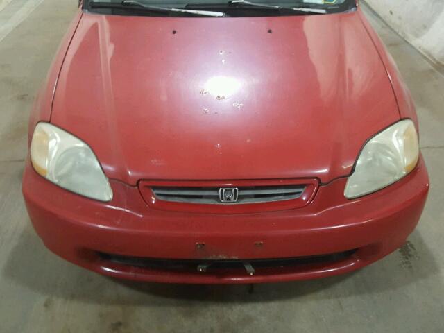 2HGEJ6443WH117970 - 1998 HONDA CIVIC DX RED photo 7