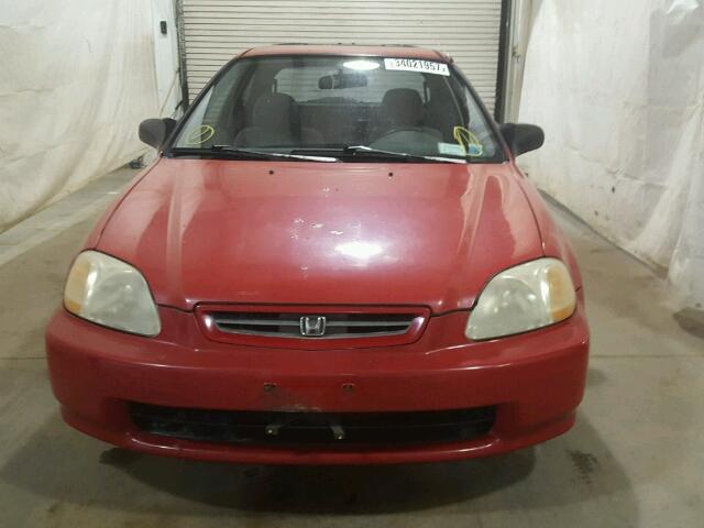 2HGEJ6443WH117970 - 1998 HONDA CIVIC DX RED photo 9