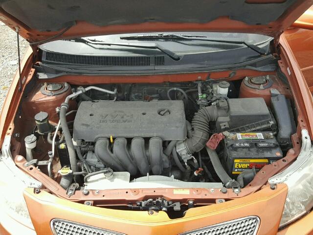 5Y2SL63835Z463502 - 2005 PONTIAC VIBE ORANGE photo 7