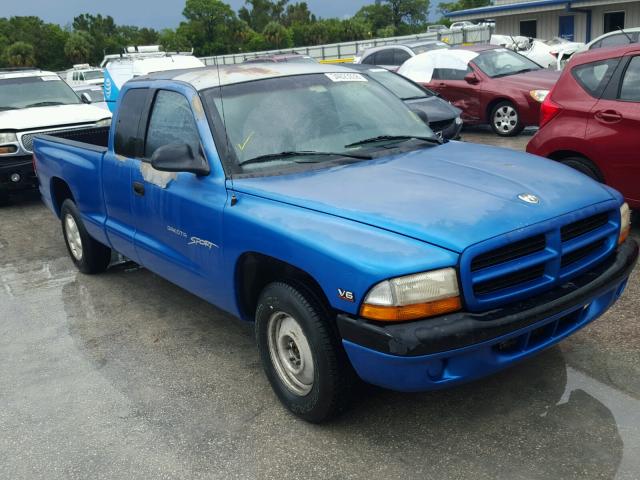 1B7GL22X0WS657227 - 1998 DODGE DAKOTA BLUE photo 1