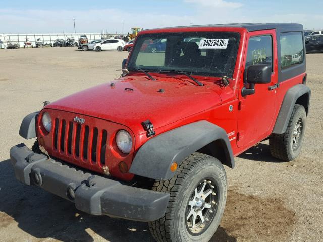 1J4AA2D1XBL601850 - 2011 JEEP WRANGLER S RED photo 2