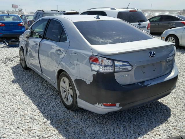 JTHBB1BA5A2015452 - 2010 LEXUS HS 250H GRAY photo 3