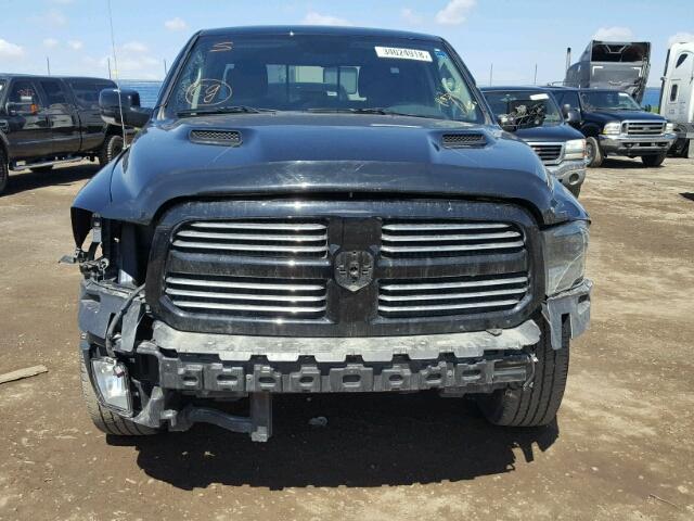 1C6RR7HT0FS550856 - 2015 RAM 1500 SPORT BLACK photo 9