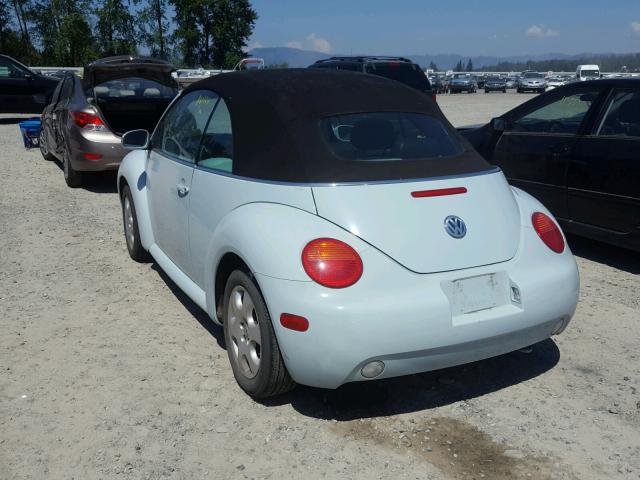 3VWCK21Y73M312385 - 2003 VOLKSWAGEN NEW BEETLE ლურჯი ფოტო 3