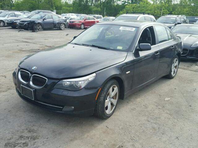 WBANV13598BZ48415 - 2008 BMW 528 XI BLACK photo 2