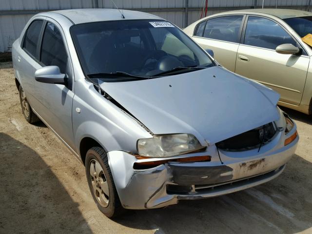 KL1TD56646B555399 - 2006 CHEVROLET AVEO BASE Argent photo 1