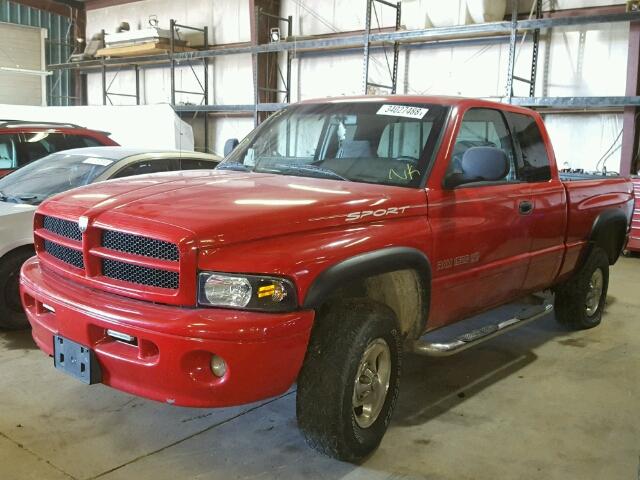 3B7HF13Z4XG151821 - 1999 DODGE RAM 1500 RED photo 2