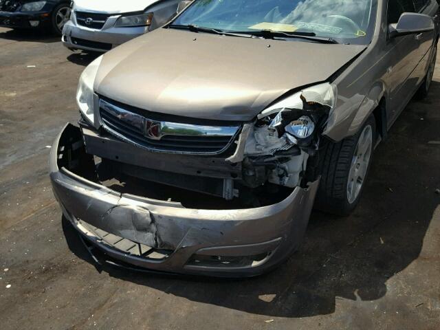 1G8ZS57B88F287855 - 2008 SATURN AURA XE GOLD photo 9