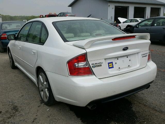 4S3BL676774209512 - 2007 SUBARU LEGACY GT WHITE photo 3