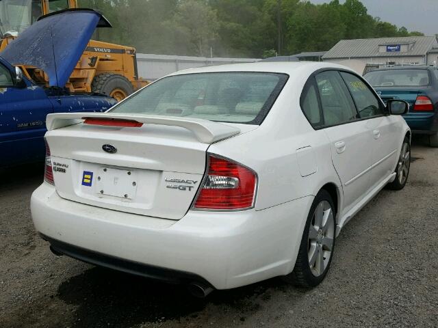 4S3BL676774209512 - 2007 SUBARU LEGACY GT WHITE photo 4