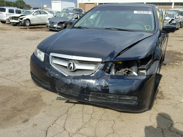 19UUA66275A078840 - 2005 ACURA TL BLACK photo 9