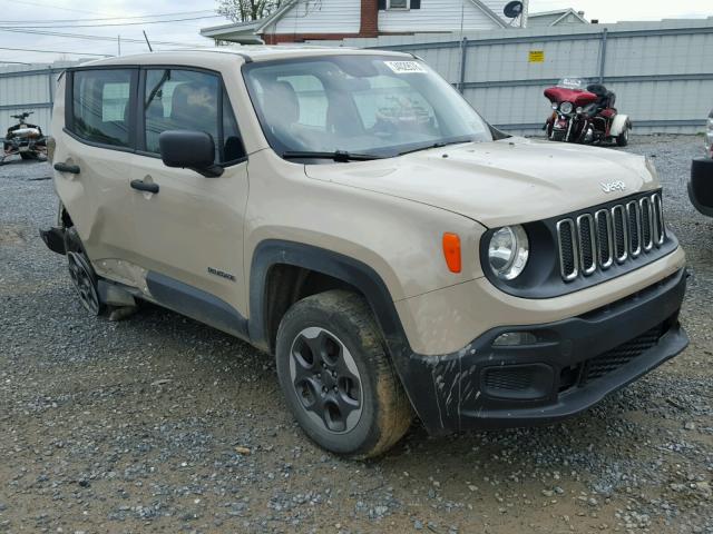 ZACCJBAW0GPC61951 - 2016 JEEP RENEGADE S TAN photo 1