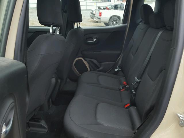 ZACCJBAW0GPC61951 - 2016 JEEP RENEGADE S TAN photo 6