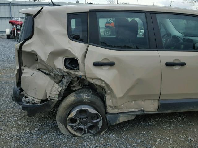 ZACCJBAW0GPC61951 - 2016 JEEP RENEGADE S თაფლისფერი ფოტო 9