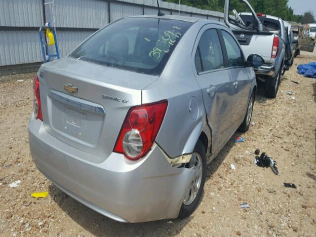 1G1JC5SH1D4165073 - 2013 CHEVROLET SONIC LT SILVER photo 4