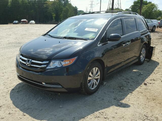 5FNRL5H62EB058138 - 2014 HONDA ODYSSEY EX BLACK photo 2