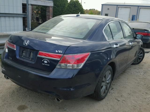 1HGCP3F83BA028591 - 2011 HONDA ACCORD EXL BLUE photo 4