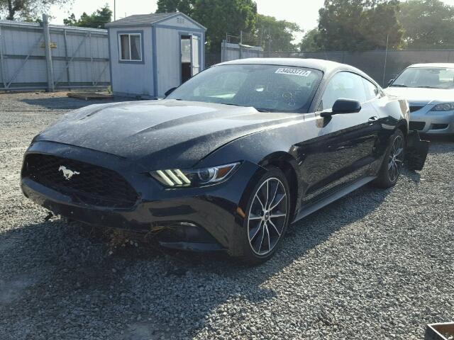 1FA6P8TH0H5241065 - 2017 FORD MUSTANG BLACK photo 2