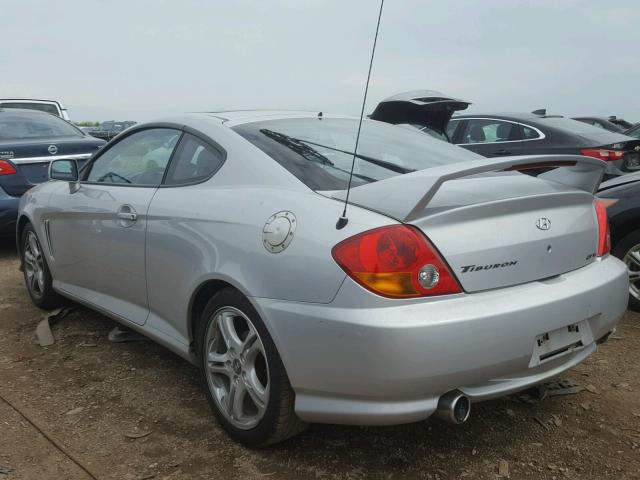 KMHHN65F84U133510 - 2004 HYUNDAI TIBURON GT SILVER photo 3