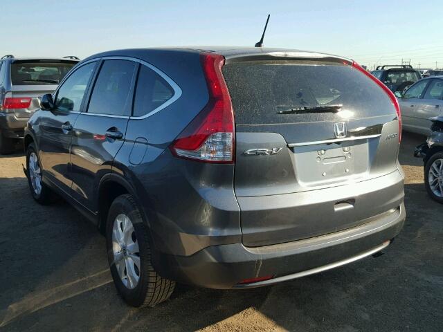 2HKRM4H54DH624802 - 2013 HONDA CR-V EX GRAY photo 3