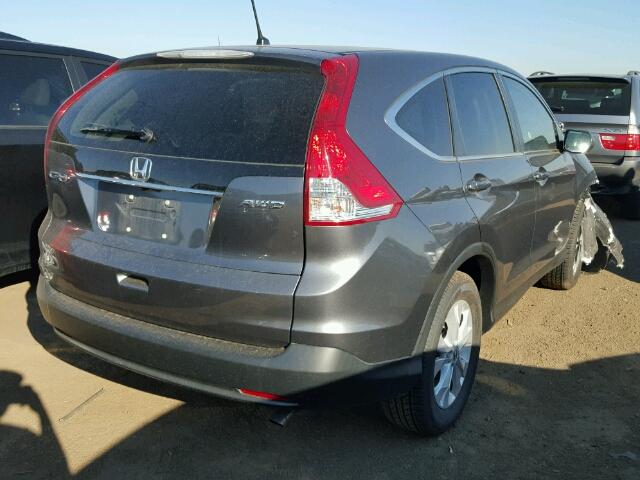 2HKRM4H54DH624802 - 2013 HONDA CR-V EX GRAY photo 4