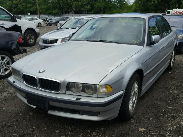 WBAGG83491DN88186 - 2001 BMW 740 I AUTO SILVER photo 2