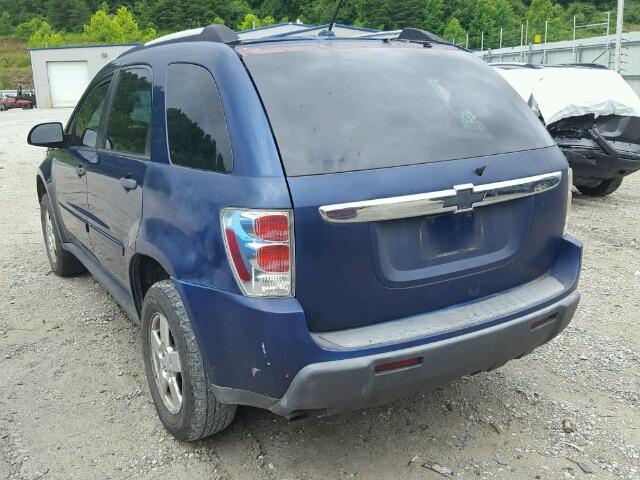 2CNDL23F586342126 - 2008 CHEVROLET EQUINOX LS BLUE photo 3