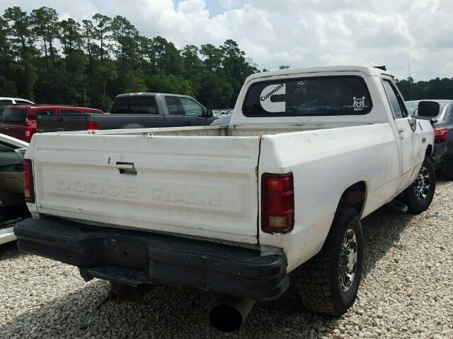 1B7KE26C7NS646526 - 1992 DODGE D-SERIES D WHITE photo 4