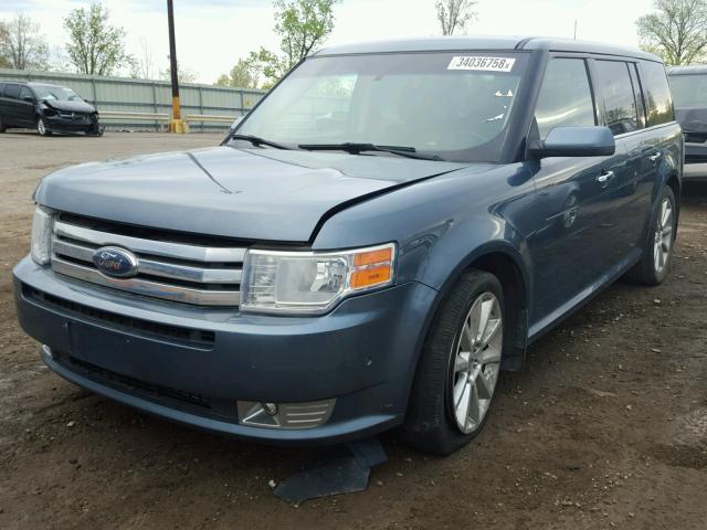 2FMHK6CT8ABA99619 - 2010 FORD FLEX SEL BLUE photo 2