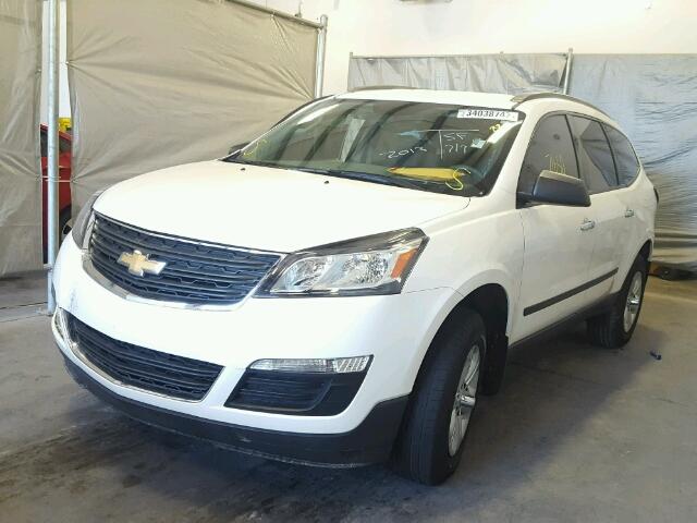 1GNKRFED6DJ113195 - 2013 CHEVROLET TRAVERSE L WHITE photo 2