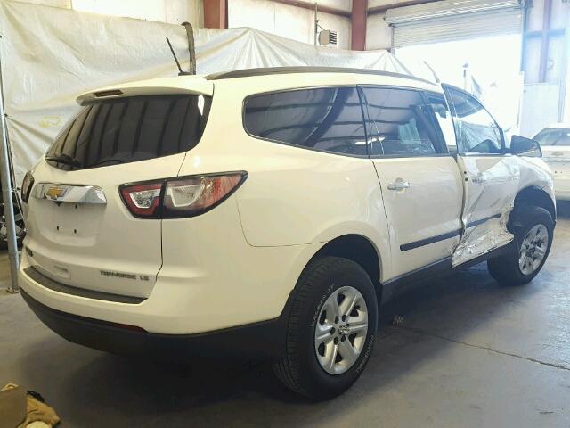 1GNKRFED6DJ113195 - 2013 CHEVROLET TRAVERSE L WHITE photo 4