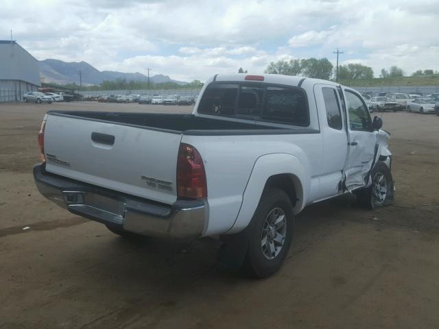 5TETU62N45Z068046 - 2005 TOYOTA TACOMA PRE WHITE photo 4