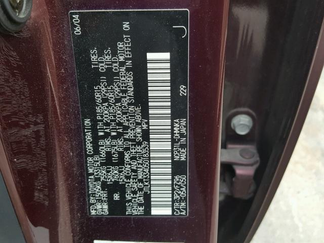 JTLKT334050183539 - 2005 TOYOTA SCION XB PURPLE photo 10