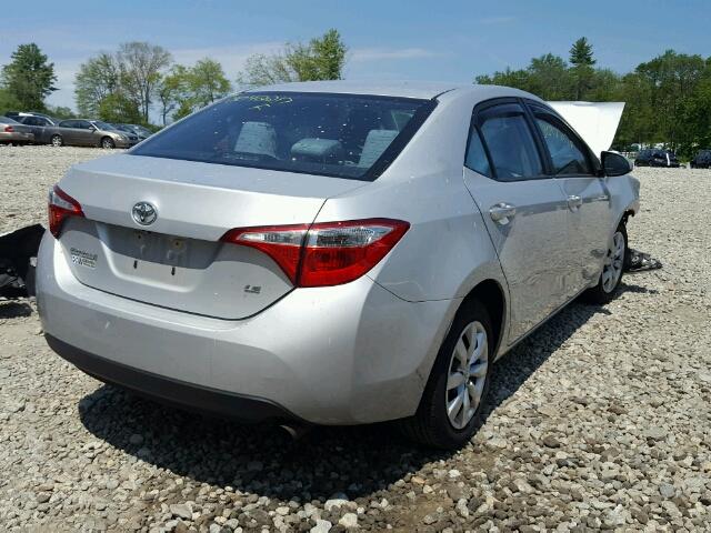 2T1BURHE2EC150156 - 2014 TOYOTA COROLLA L GRAY photo 4