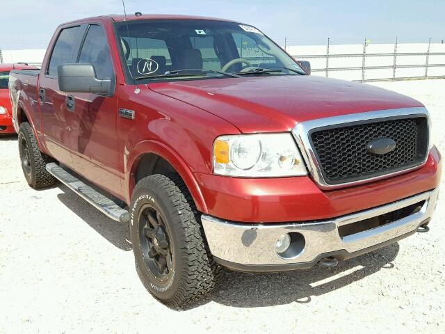 1FTPW14V17KB13494 - 2007 FORD F150 MAROON photo 1