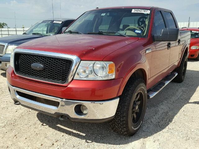 1FTPW14V17KB13494 - 2007 FORD F150 MAROON photo 2