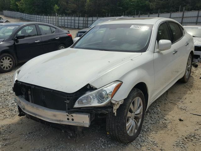 JN1BY1AR3DM601473 - 2013 INFINITI M37 X WHITE photo 2