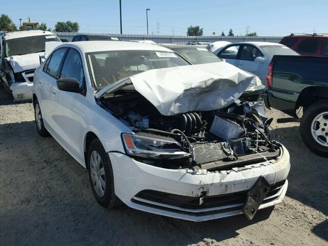 3VW1K7AJ8FM335993 - 2015 VOLKSWAGEN JETTA BASE WHITE photo 1