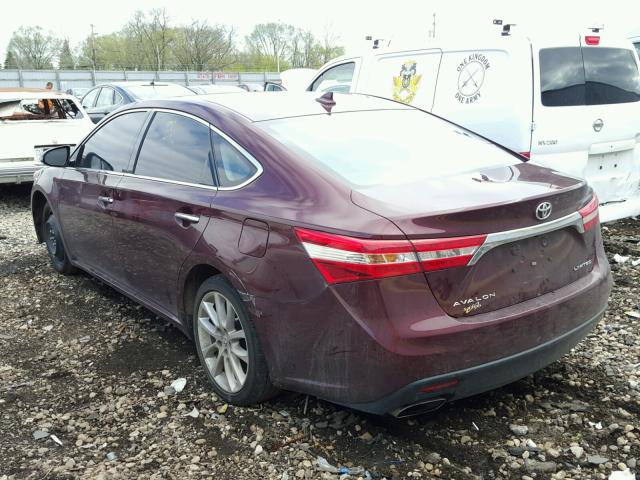 4T1BK1EB1FU186048 - 2015 TOYOTA AVALON XLE BURGUNDY photo 3