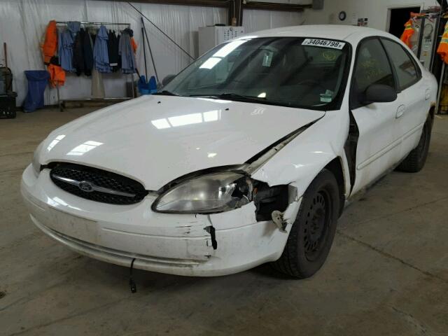 1FAFP52U2YG265837 - 2000 FORD TAURUS LX WHITE photo 2