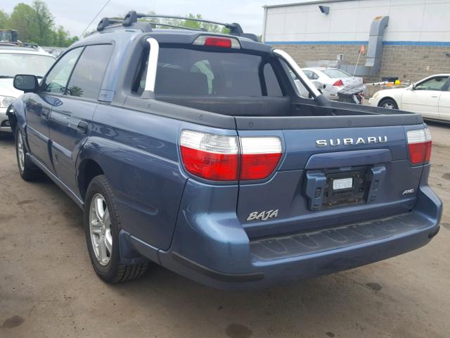 4S4BT62CX67102895 - 2006 SUBARU BAJA SPORT BLUE photo 3