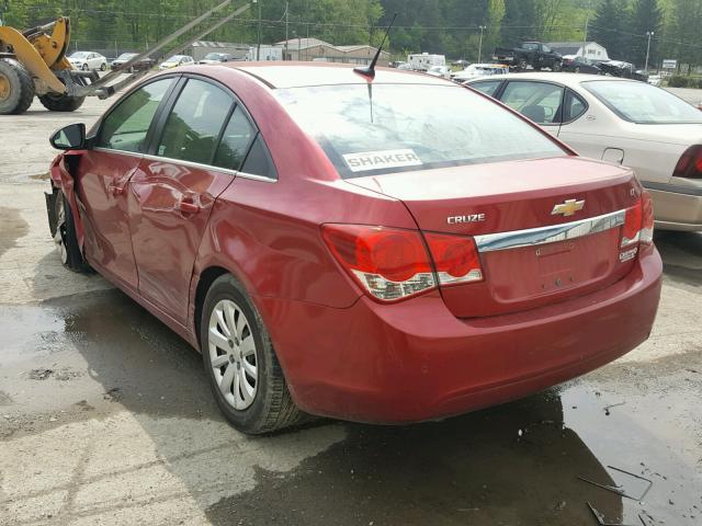 1G1PF5S94B7251063 - 2011 CHEVROLET CRUZE LT BURGUNDY photo 3