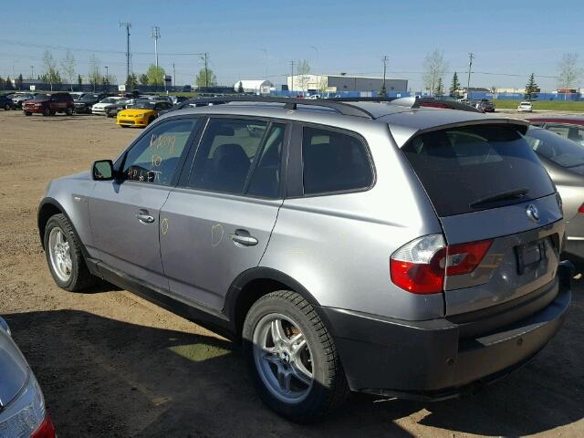 WBXPA73416WC53763 - 2006 BMW X3 2.5I SILVER photo 3