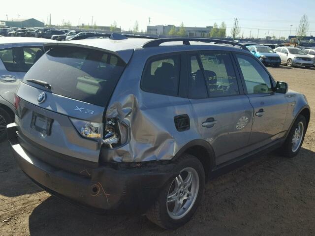 WBXPA73416WC53763 - 2006 BMW X3 2.5I SILVER photo 4