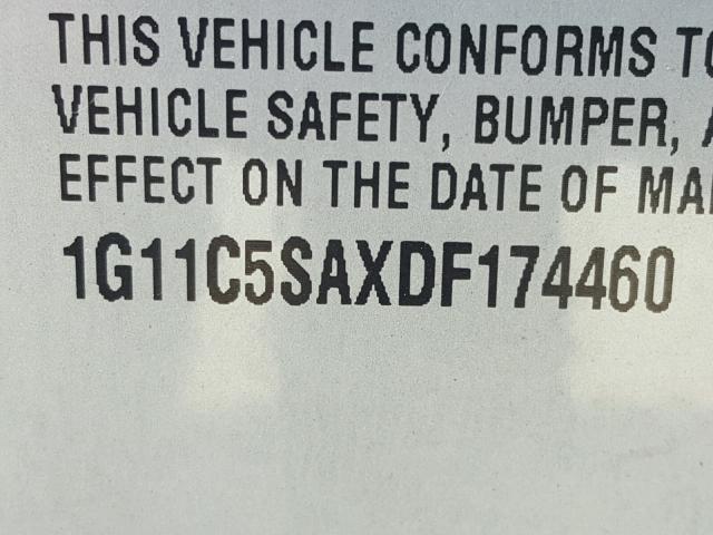 1G11C5SAXDF174460 - 2013 CHEVROLET MALIBU 1LT 蓝色 照片 10